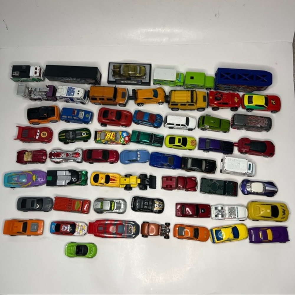 Lot of 56 Hot Wheels & Misc Cars & Trucks Bundle